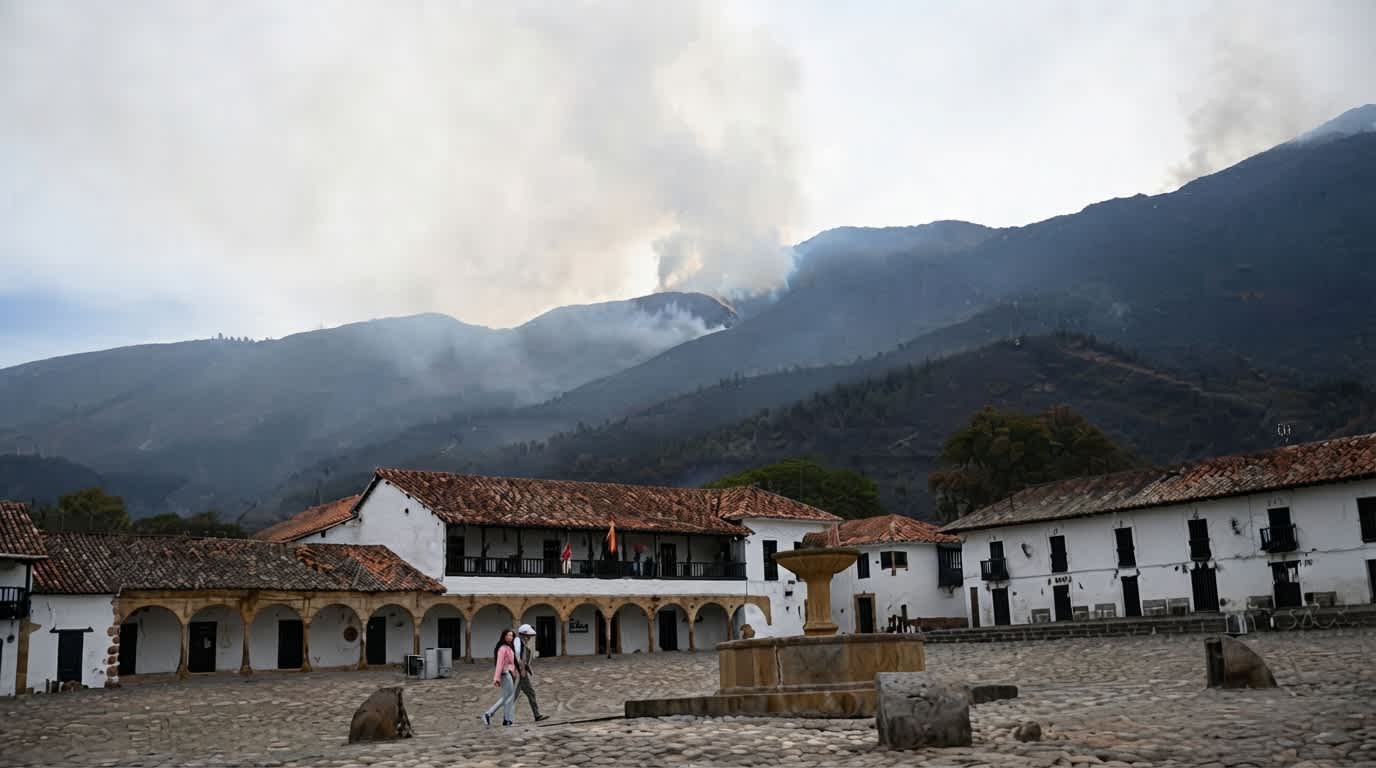 Imagen de Controlan en 75% incendio forestal en Villa de Leyva que consumió 340 hectáreas