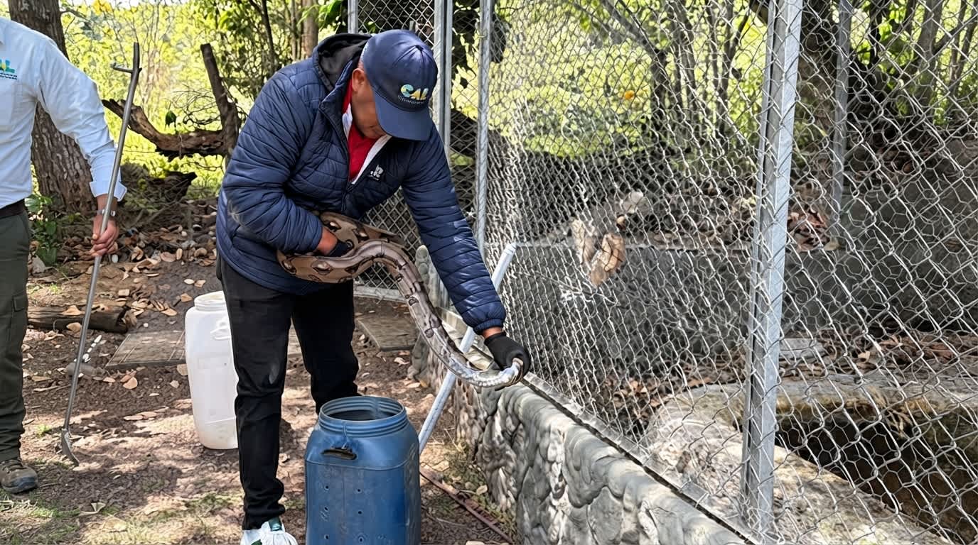 Imagen de CAR rescata dos boas constrictor en finca de Fusagasugá