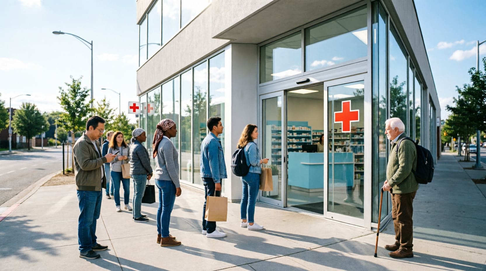 Imagen de Denuncian largas filas y falta de medicamentos para adultos mayores en farmacia de Fusagasugá