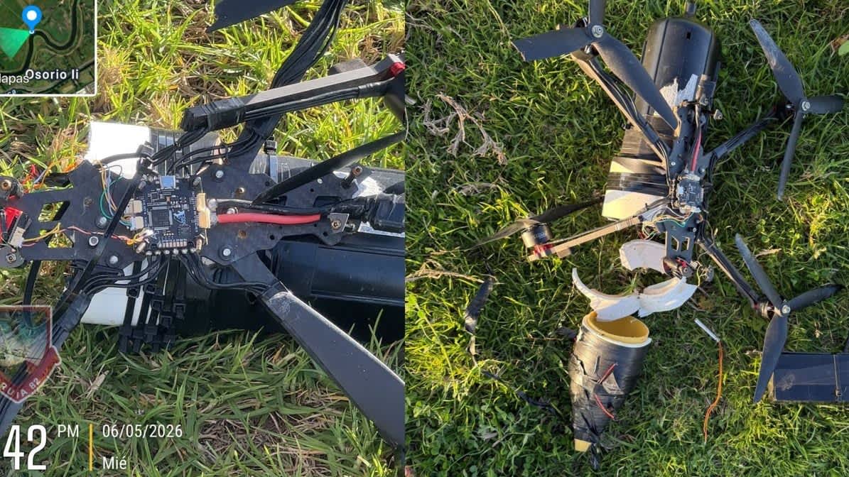 Imagen de Dron con explosivos hallado en Bogotá cerca del CATAM genera alerta por nueva amenaza terrorista