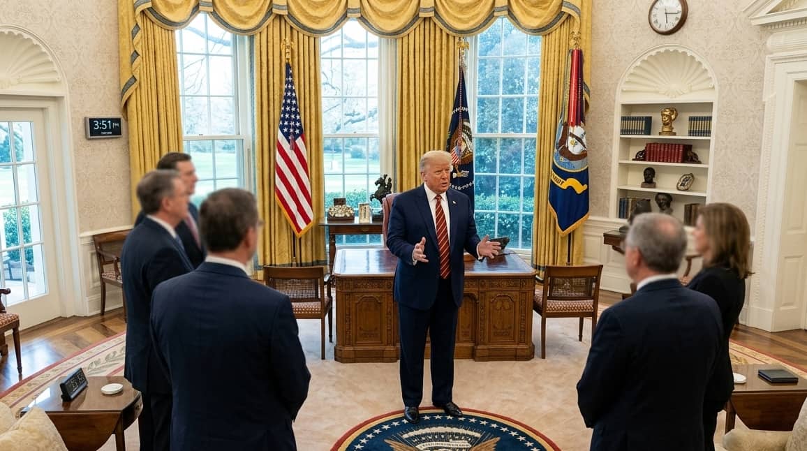 Imagen de Trump anuncia que Estados Unidos destruirá minas navales en el estrecho de Ormuz