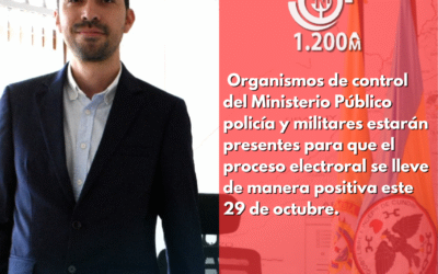 Organismos de control del Ministerio Público policía y militares estarán presentes para que el proceso electroral se lleve de manera positiva este 29 de octubre