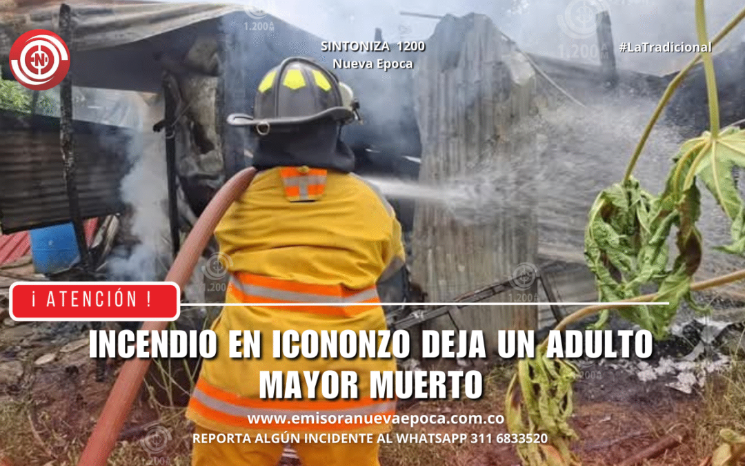 Incendio en �cononzo deja un Adulto Mayor Mu�Rt0